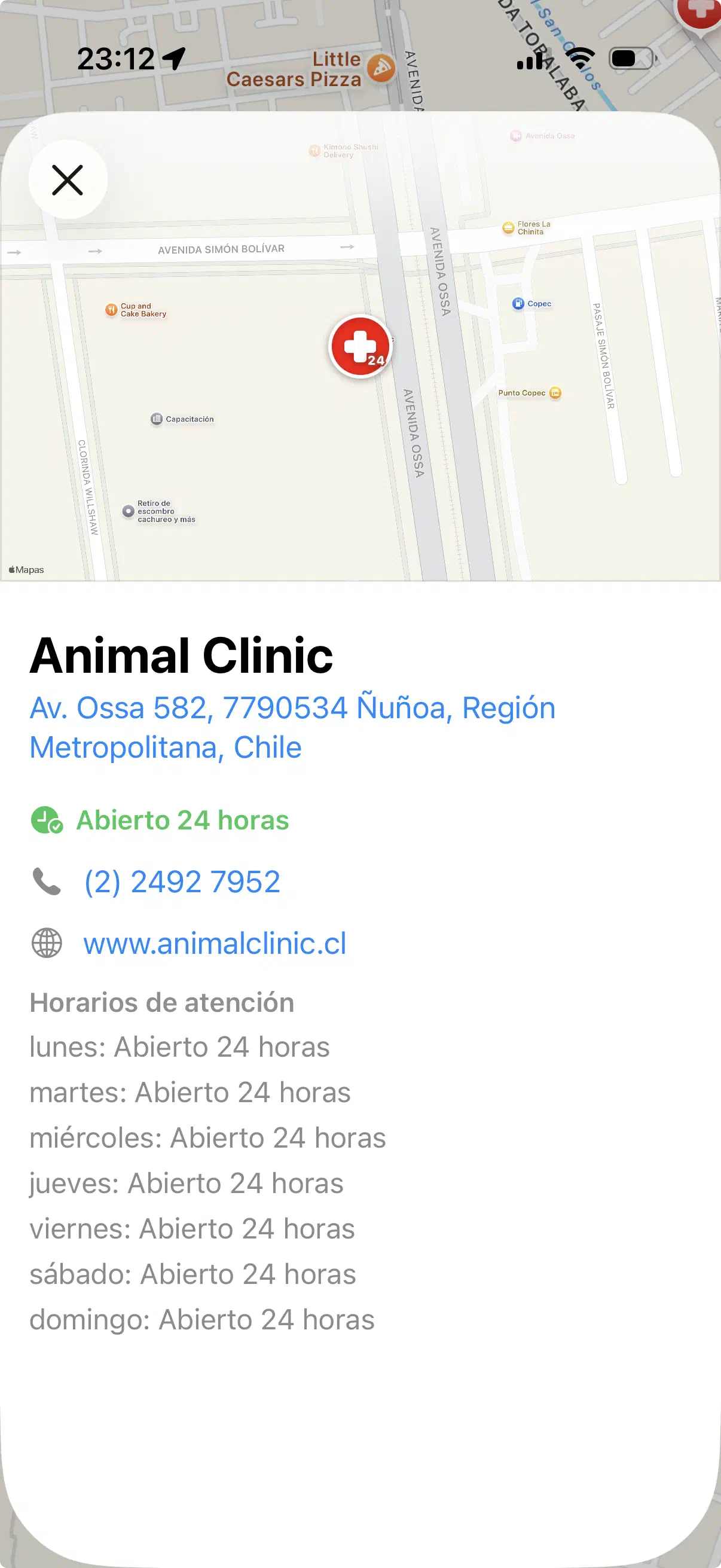 Clínicas veterinarias cercanas en la app de Yoiko